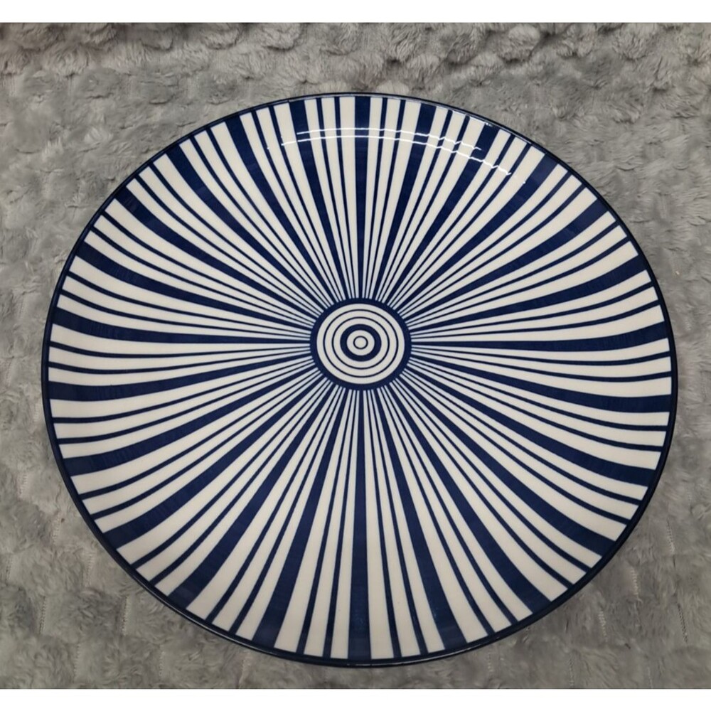Set 4 Selamica Porcelain Dinner Plates Large 10.5" Dinnerware Ceramic Geometric - Picture 13 of 16